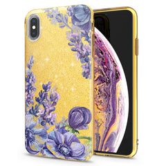 Lex Altern iPhone Glitter Case Purple Bloom