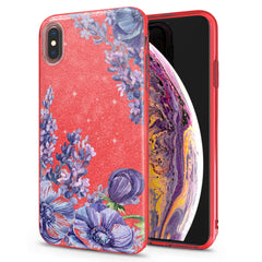 Lex Altern iPhone Glitter Case Purple Bloom