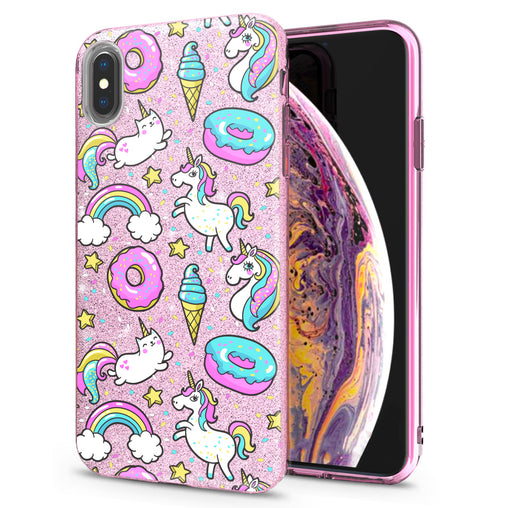 Lex Altern iPhone Glitter Case Unicorn Donut