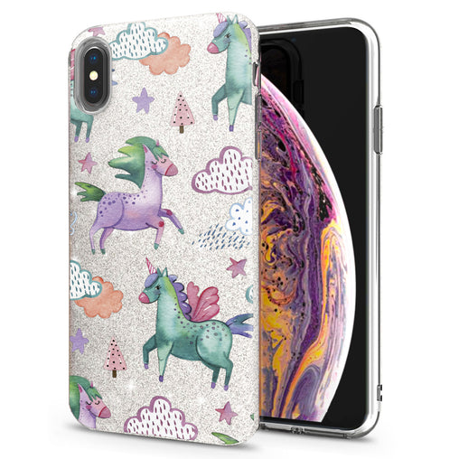 Lex Altern iPhone Glitter Case Colorful Unicorn