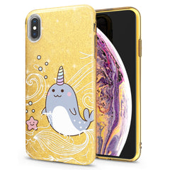 Lex Altern iPhone Glitter Case Cute Narwhal