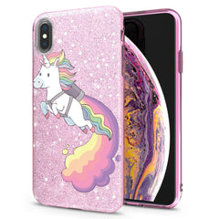 Lex Altern iPhone Glitter Case Flying Unicorn Print