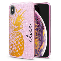 Lex Altern iPhone Glitter Case Golden Pineapple