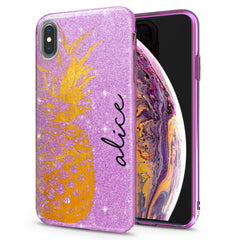 Lex Altern iPhone Glitter Case Golden Pineapple