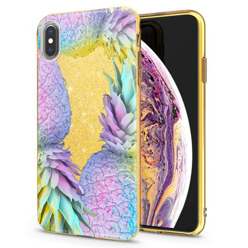 Lex Altern iPhone Glitter Case Pastel Pineapple