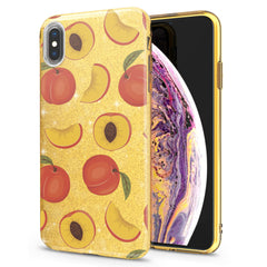 Lex Altern iPhone Glitter Case Peach Pattern