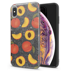 Lex Altern iPhone Glitter Case Peach Pattern