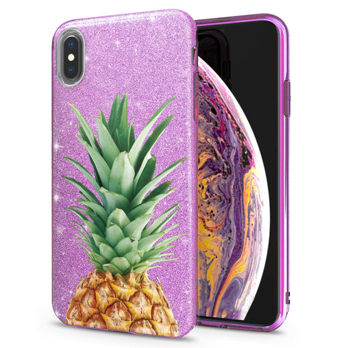 Lex Altern iPhone Glitter Case Pineapple Fruit