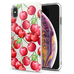 Lex Altern iPhone Glitter Case Watercolor Cherries