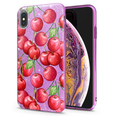 Lex Altern iPhone Glitter Case Watercolor Cherries