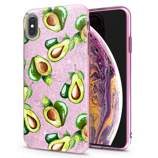 Lex Altern iPhone Glitter Case Bright Avocado Pattern
