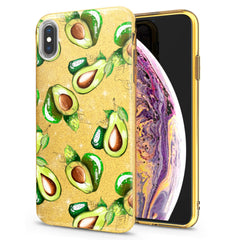 Lex Altern iPhone Glitter Case Bright Avocado Pattern