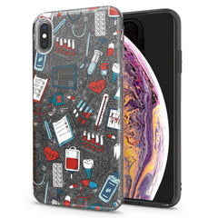 Lex Altern iPhone Glitter Case Medical Pattern