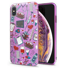 Lex Altern iPhone Glitter Case Medical Pattern