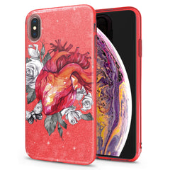 Lex Altern iPhone Glitter Case Floral Heart
