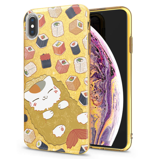 Lex Altern iPhone Glitter Case Sushi Cat