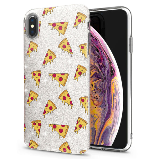 Lex Altern iPhone Glitter Case Pizza Pattern