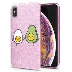 Lex Altern iPhone Glitter Case Egg Avocado Friends