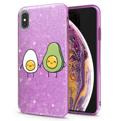 Lex Altern iPhone Glitter Case Egg Avocado Friends