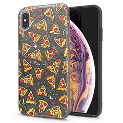 Lex Altern iPhone Glitter Case Pieces Pizza Pattern