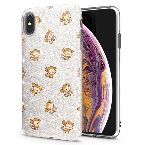 Lex Altern iPhone Glitter Case Baby Monkey Pattern