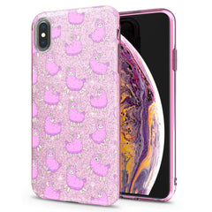 Lex Altern iPhone Glitter Case Pink Alpaca Pattern