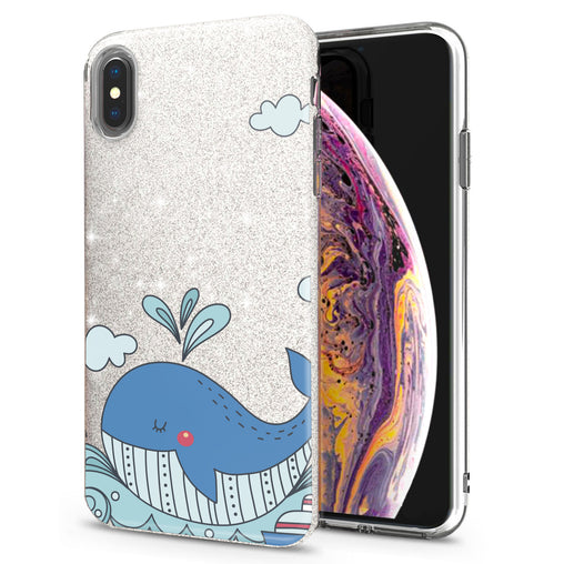 Lex Altern iPhone Glitter Case Blue Whale