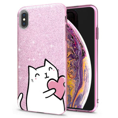 Lex Altern iPhone Glitter Case Lovely White Cat