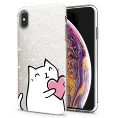Lex Altern iPhone Glitter Case Lovely White Cat