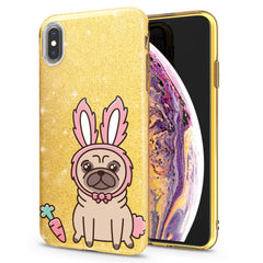 Lex Altern iPhone Glitter Case Pug Bunny Ears