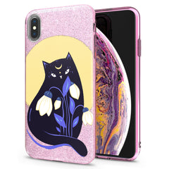 Lex Altern iPhone Glitter Case Floral Feline Print