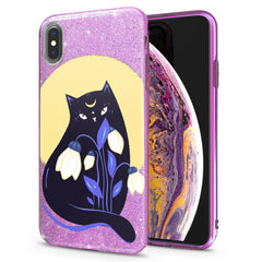Lex Altern iPhone Glitter Case Floral Feline Print