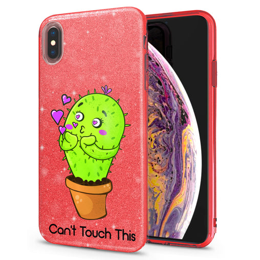 Lex Altern iPhone Glitter Case Cute Cactus