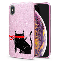 Lex Altern iPhone Glitter Case Ninja Cat