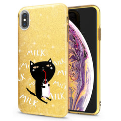Lex Altern iPhone Glitter Case Black Baby Cat