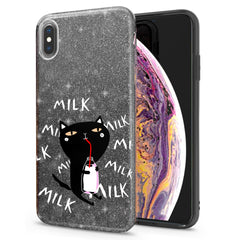 Lex Altern iPhone Glitter Case Black Baby Cat