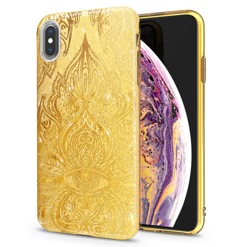 Lex Altern iPhone Glitter Case Golden Lotus