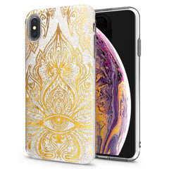 Lex Altern iPhone Glitter Case Golden Lotus