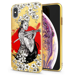 Lex Altern iPhone Glitter Case Japan Cat Samurai