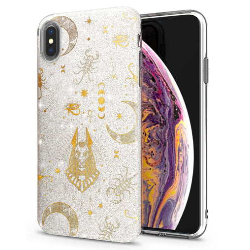 Lex Altern iPhone Glitter Case Golden Anubis