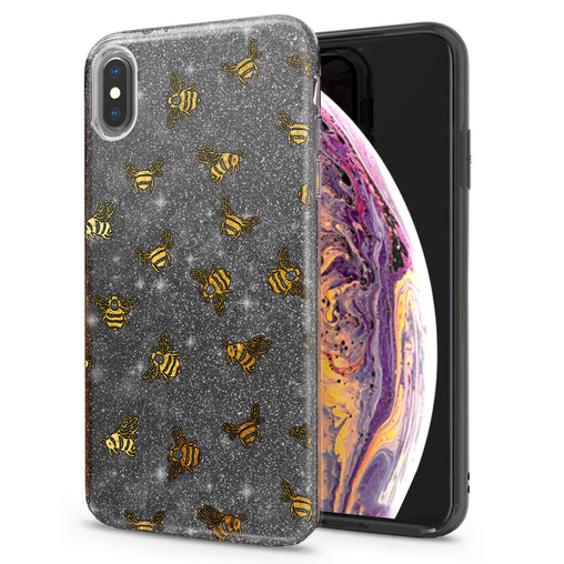 Lex Altern iPhone Glitter Case Honeybee Pattern