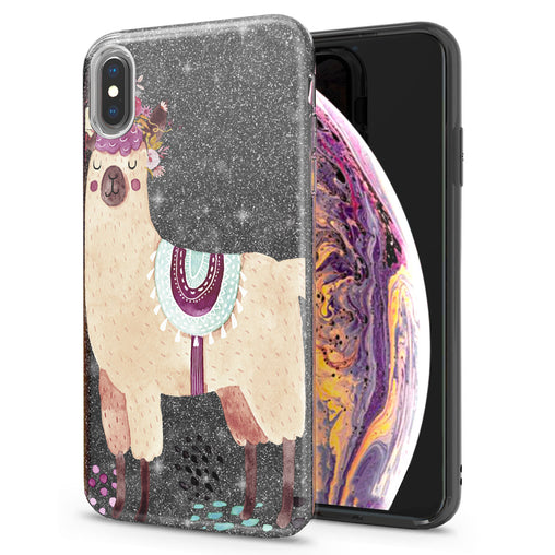 Lex Altern iPhone Glitter Case Pink Llama