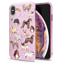 Lex Altern iPhone Glitter Case Dogs Pattern