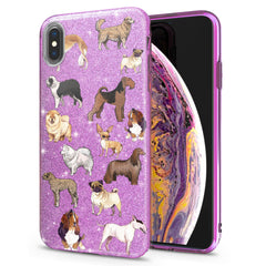 Lex Altern iPhone Glitter Case Dogs Pattern