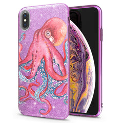 Lex Altern iPhone Glitter Case Pink Octopus