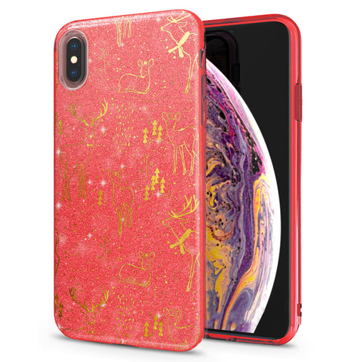 Lex Altern iPhone Glitter Case Golden Deers
