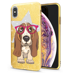 Lex Altern iPhone Glitter Case Cute Basset Hound
