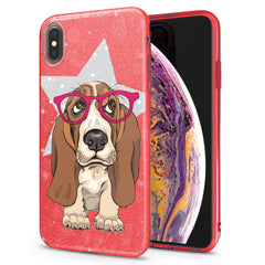 Lex Altern iPhone Glitter Case Cute Basset Hound