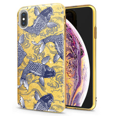 Lex Altern iPhone Glitter Case Blue Koi Fishes