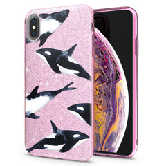 Lex Altern iPhone Glitter Case Whale Family